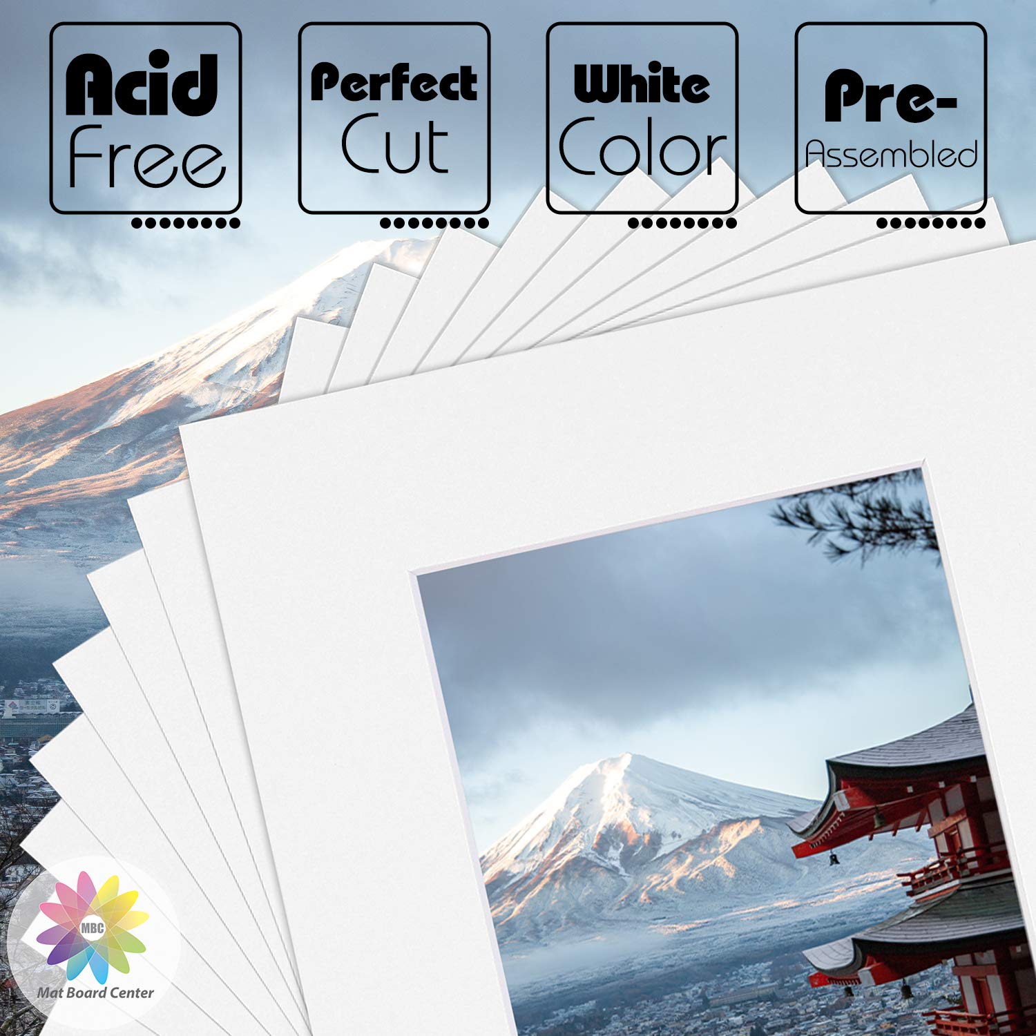 16x20 Photo Matting Pack Of TEN 22x28 Mats Bevel Cut For 19x25 Photos ...