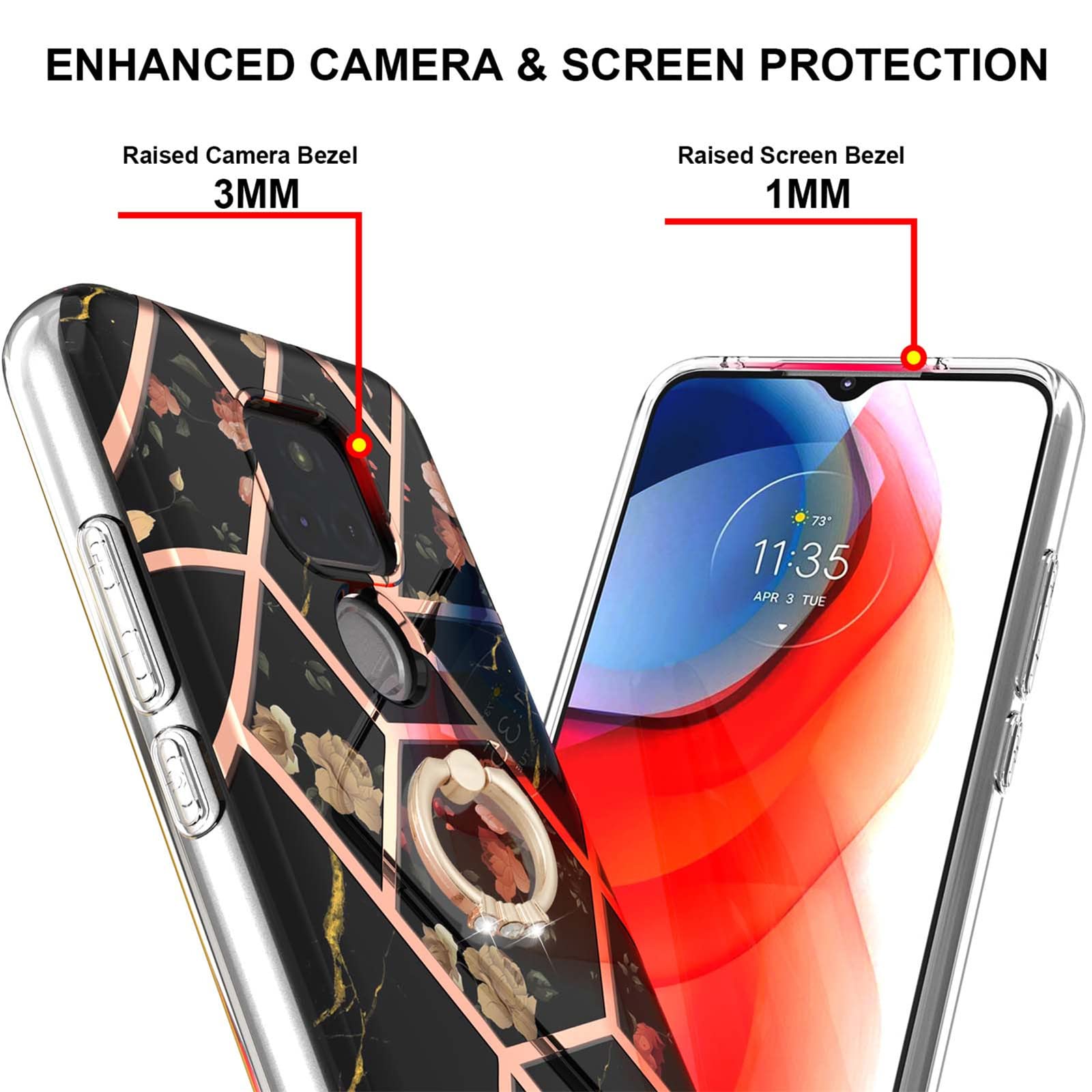 ZXLZKQ Custodia per Motorola Moto G Play 2021 (6.50 Pollici), Cover in
