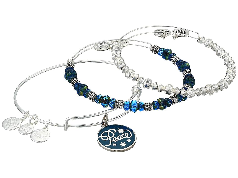 

Alex and Ani Peace Bracelet, Set Of 3 (Shiny Silver) Jewelry Sets, Metallic