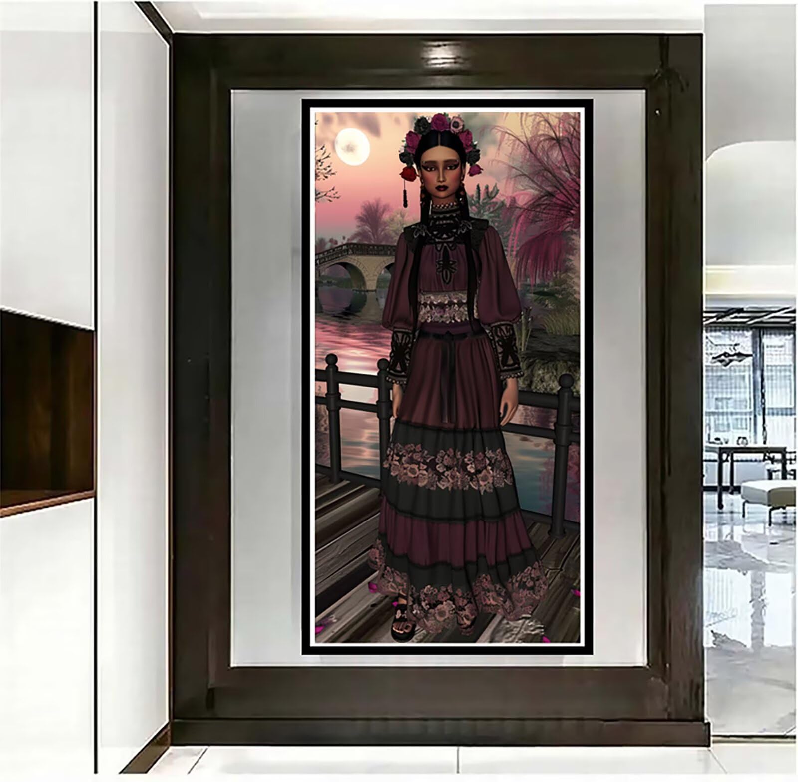 Dipingere con i Numeri Adulti Donna, Dipingere con i Numeri Paesaggio, Fai da te Paint by Numbers per Principianti, Hobby Creativi Adulti, Painting by Numbers per Decorazioni Casa 100x200cm 4-7319