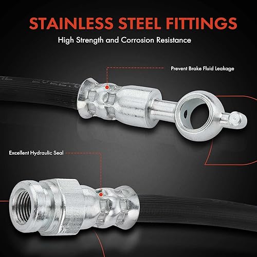 Miniatura 4 de A-Premium Manguera hidráulica de freno delantero para conductor o pasajero compatible con modelos seleccionados de Mazda - CX-7 2007-2012 2.3L