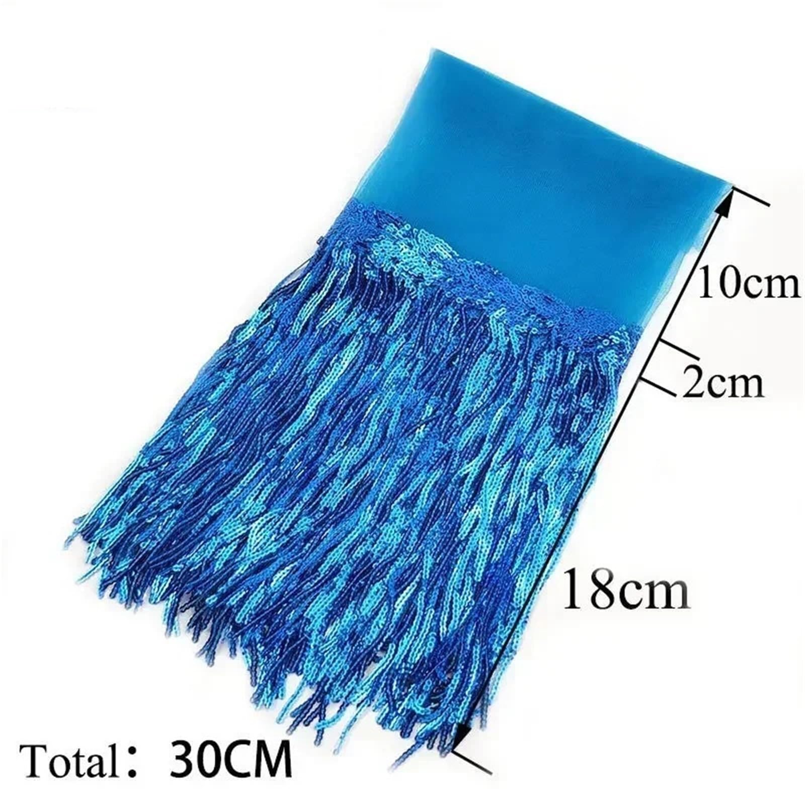 5/10 Yards 20 cm Pailletten Quaste Fransen Borten Spitzenband Hochzeit Party Kleid Stoff DIY Handgemachte Nähen Kleidung Zubehör Fransenbesatz(3 Rose Gold,10 Yards)