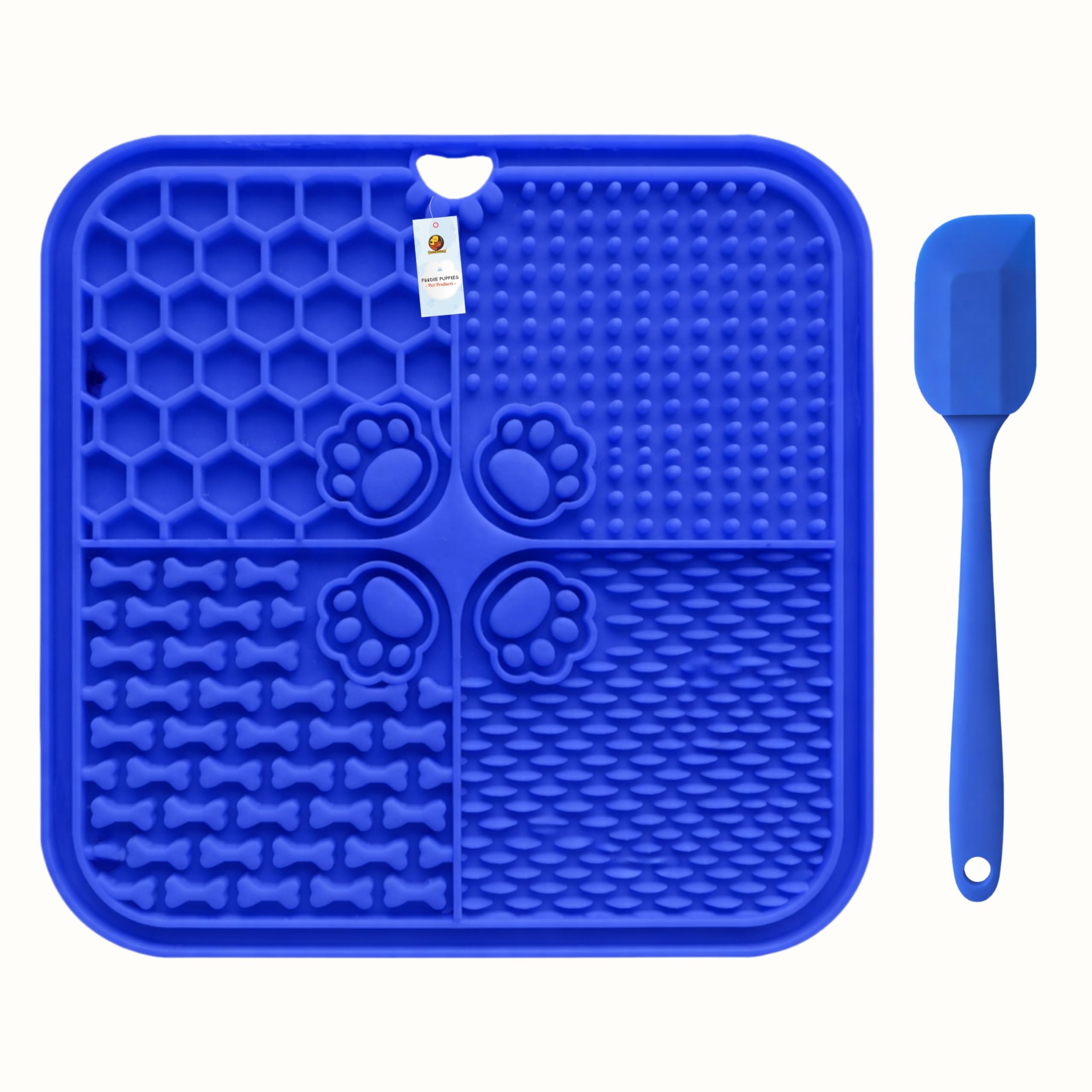 Foodie Puppies Pet Slow Feeding Licking Mat - (Footprint Lick Mat) for Dogs & Cats | Reduce Boredom Anxiety-Relief Silicone Lick Mat for Butter, Yogurt & Peanut Butter | Suitable for All Breeds Size