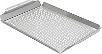 Little Griddle Large Pro Stainless Steel Grill Pan - 137 Sq In Vented Basket with Handles for Veggies, Fish & Grilling Crowds