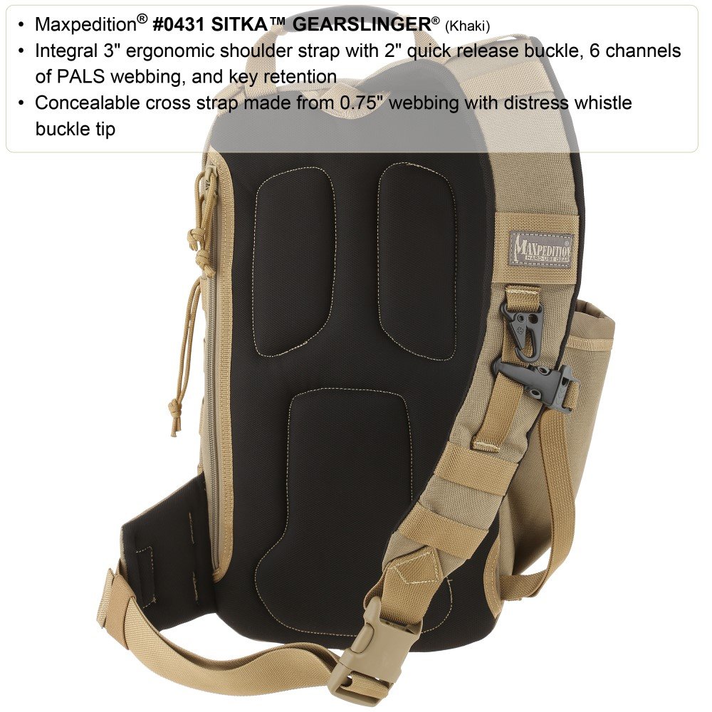 Amazon.com: Maxpedition Sitka Gearslinger, Khaki/Foliage