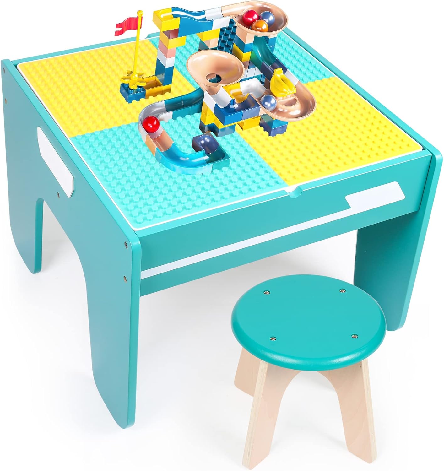 TRENDBOX 7 in 1 Activity Table for Toddlers, Wooden Kids