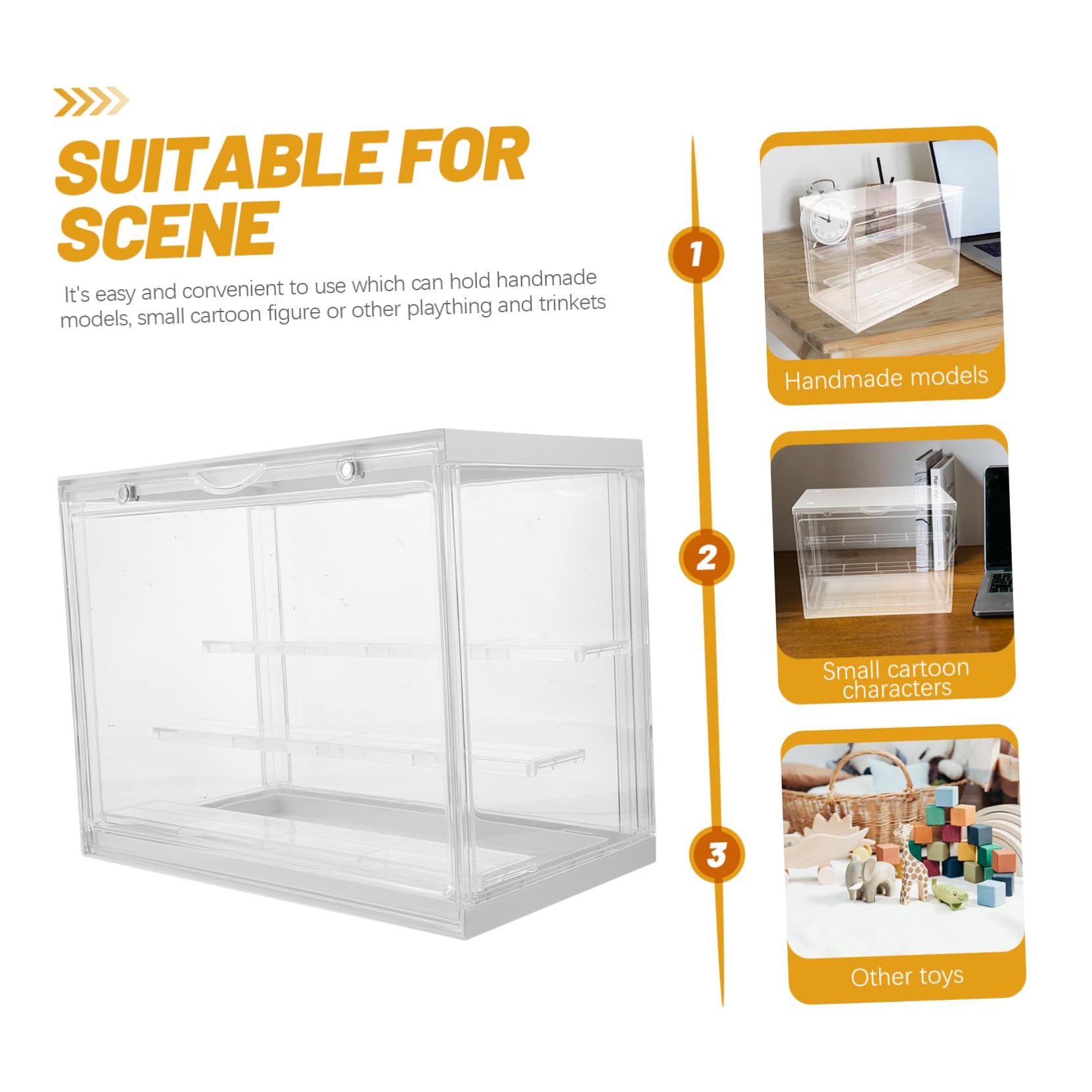 Caja de Exhibición de Figuras 3 Capas Abs Transparente
