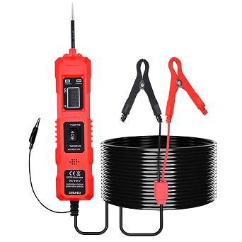 12V Power Circuit Probe Tester 6-36V Power Circuit Probe Tester ABS Automotive Circuit Tester with Digital Display LED Light for Voltage Test Component Activation Continuity Testing