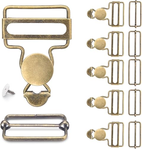 Miniatura 9 de CooBigo Juego de 6 hebillas de metal para overoles, clips de cierre de repuesto de 1-1/2 pulgadas con hebilla deslizante tri-glide ajustable