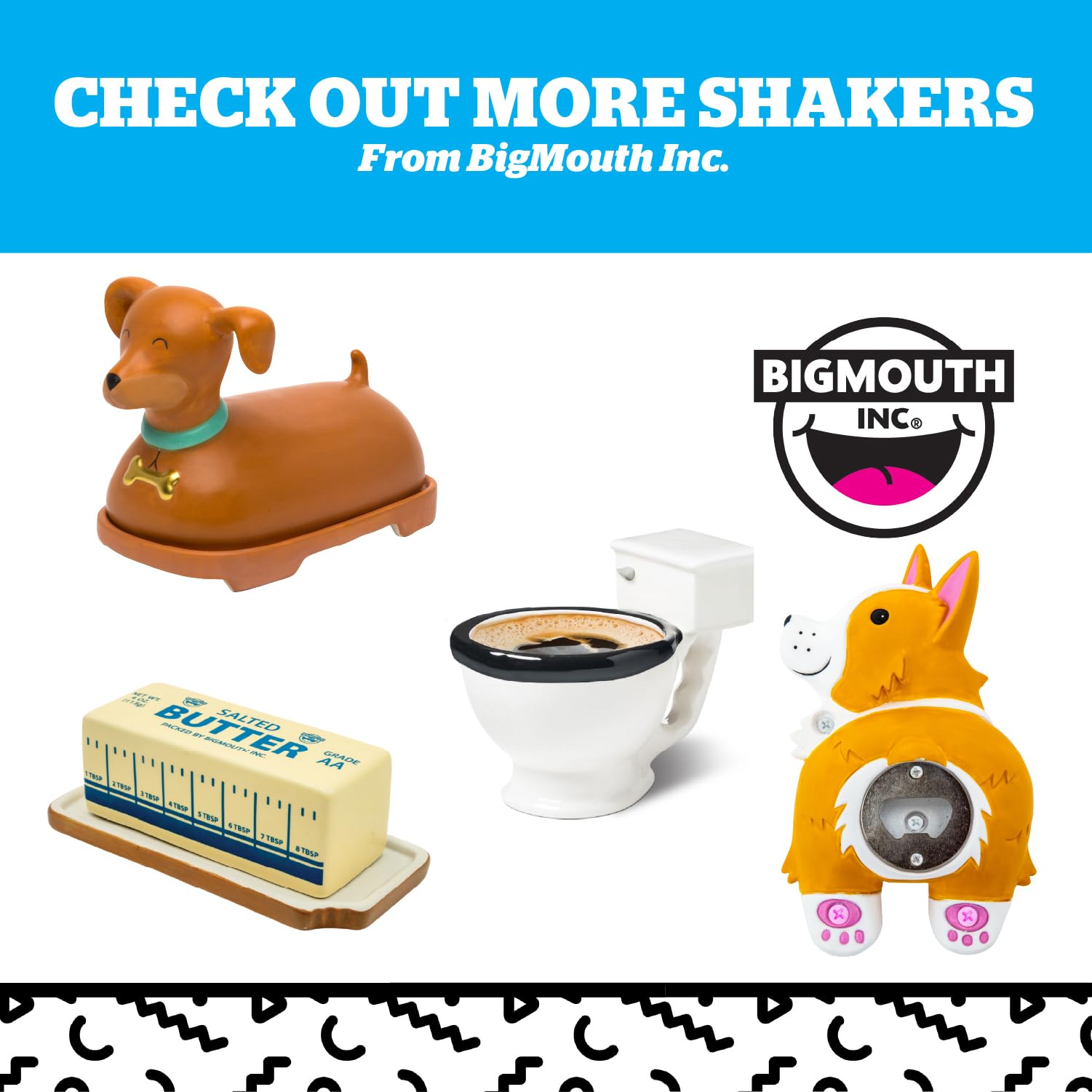 BigMouth Inc. Toilet and Urinal Novelty Salt and Pepper Shaker Set