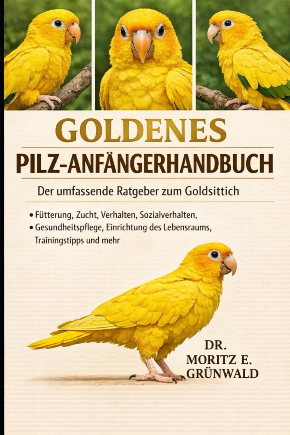GOLDENES PILZ-ANFÄNGERHANDBUCH: Der umfassende Ratgeber zum Goldsittich – Fütterung, Zucht, Verhalten, Sozialverhalten, Gesundheitspflege, Einrichtung des Lebensraums, Trainingstipps und mehr