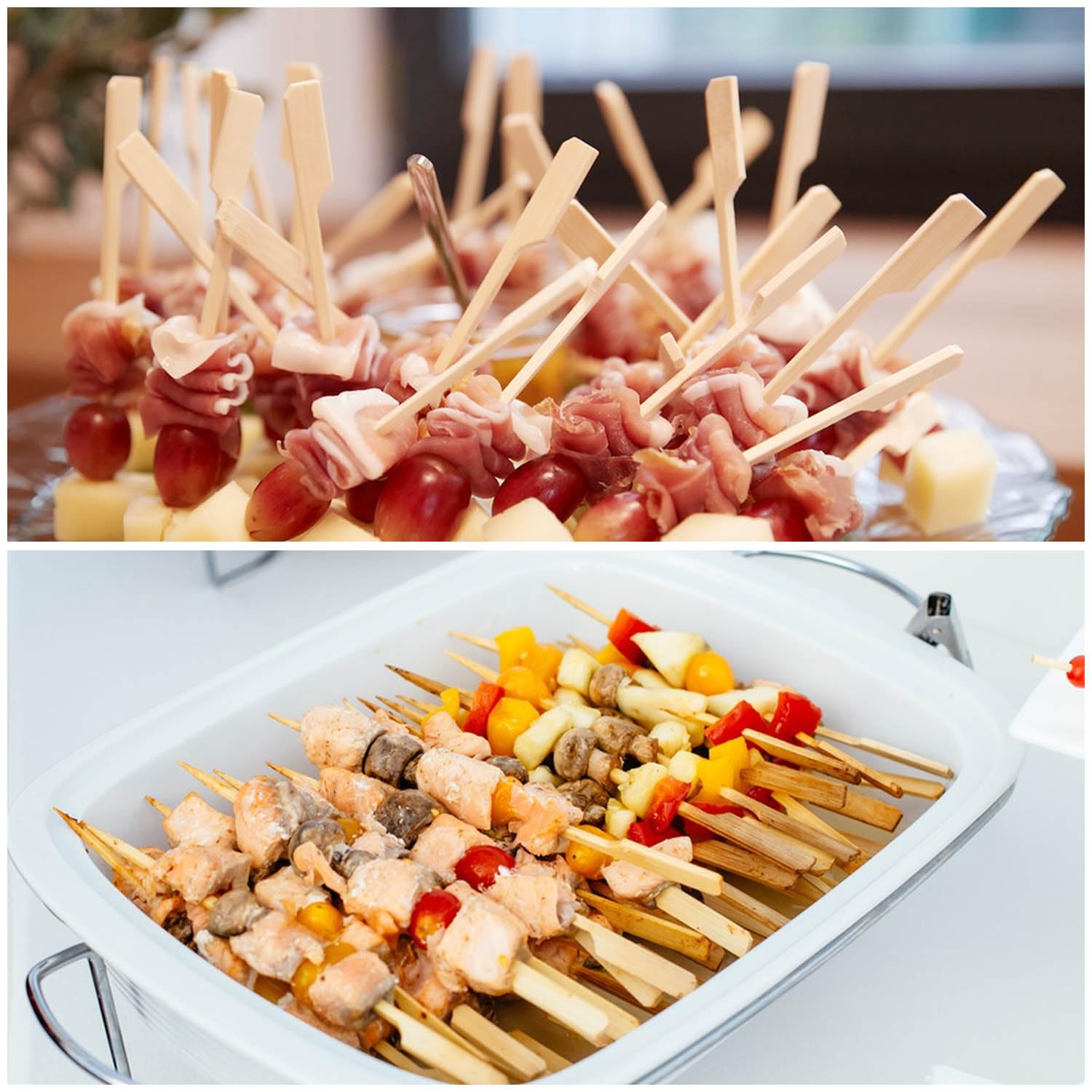 200 Pic à Brochette En Bois - 18cm - Biodégradables - Pour Apéros, Barbecues, Fêtes