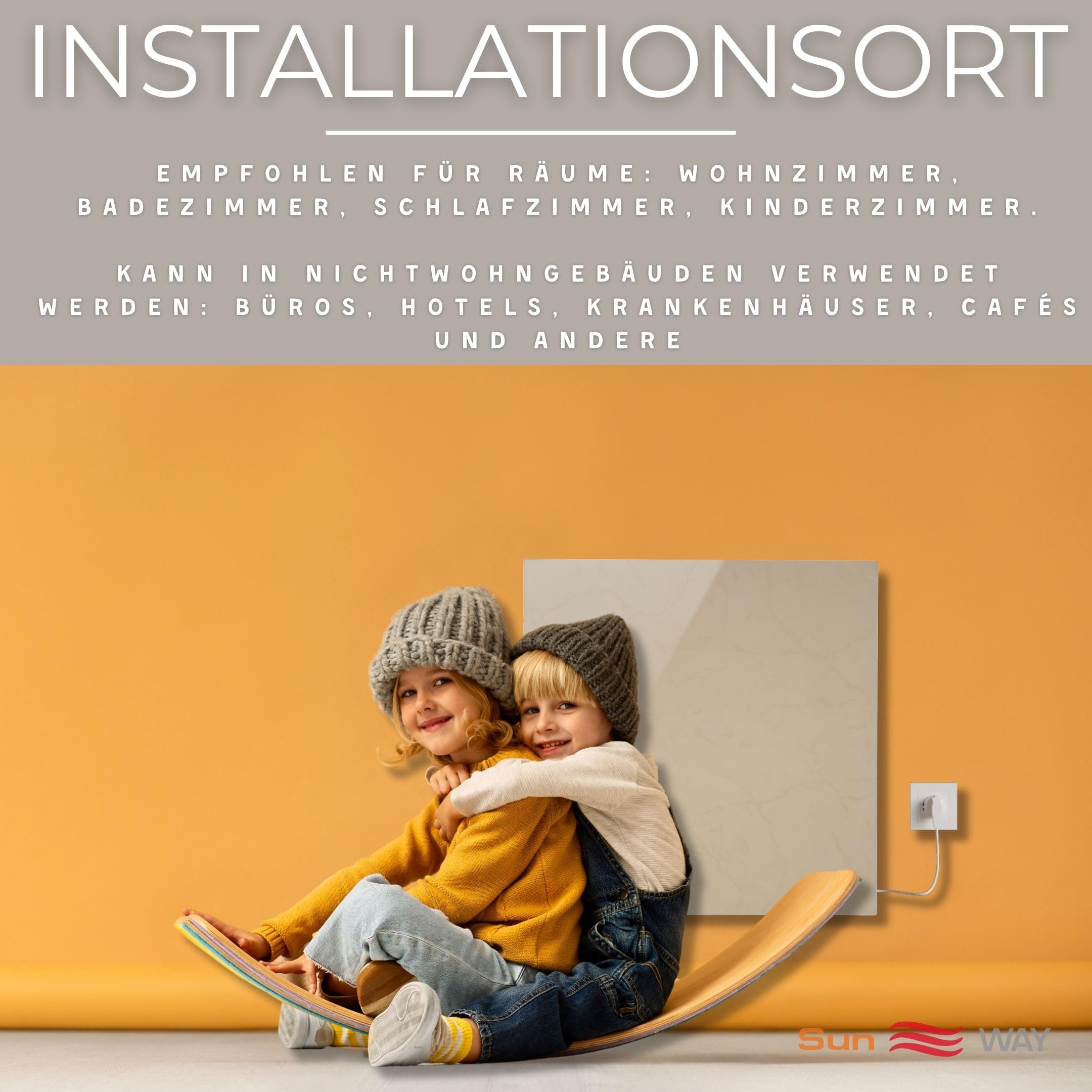 Ceramiczny grzejnik. Panel podczerwieni. Sun WAY TCМ-RA 500 watt | Ogrzewanie do 10 m² | Z wbudowanym programatorem