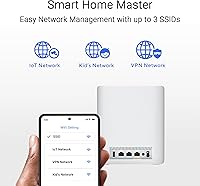 Vista 9 de ASUS ZenWiFi BT10 Tri-Band WiFi 7 Mesh, 18 Gbps, 6000 sq.ft (2pk), Dual 10G Ports, Security and Parental Controls Included, Smart Home Master SSIDs