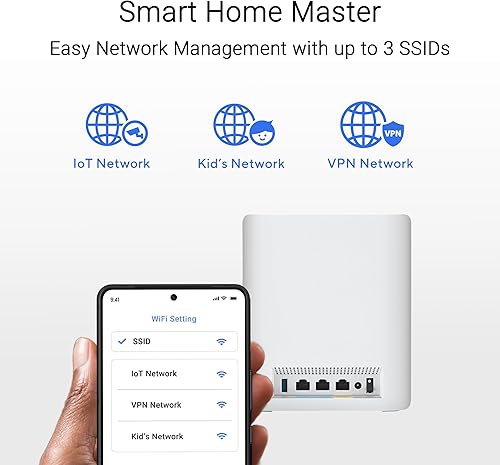 Miniatura 9 de ASUS ZenWiFi BT10 Tri-Band WiFi 7 Mesh, 18 Gbps, 6000 pies cuadrados (2 paquetes), puertos duales 10G, seguridad y controles parentales incluidos,