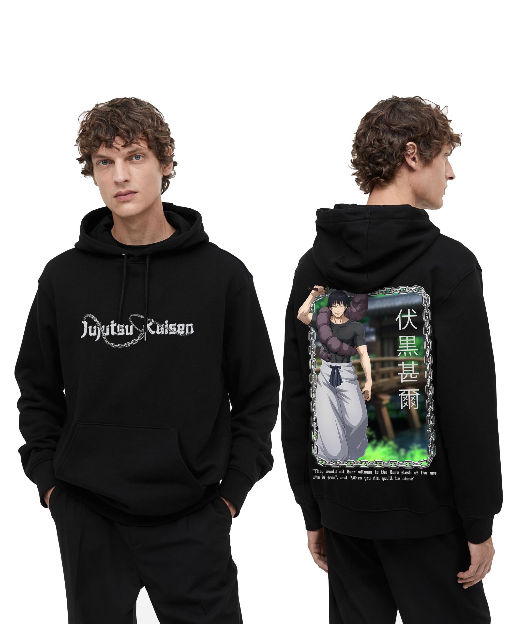 three times 5 Jujutsu Kaisen Toji Fushiguro Anime Character Art Printed Hoodie | 100% Cotton | Full Sleeve | Hooded Sweatshirt for Men and Women-picture-10