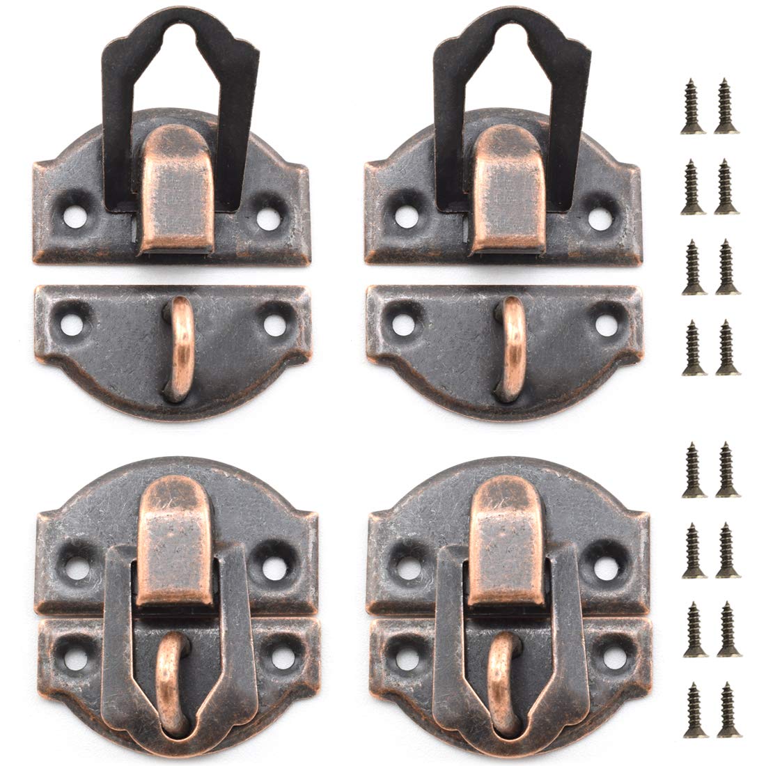 SDTC Tech 4-Pack Antique Decorative Hasp Retro Jewelry Box Latch