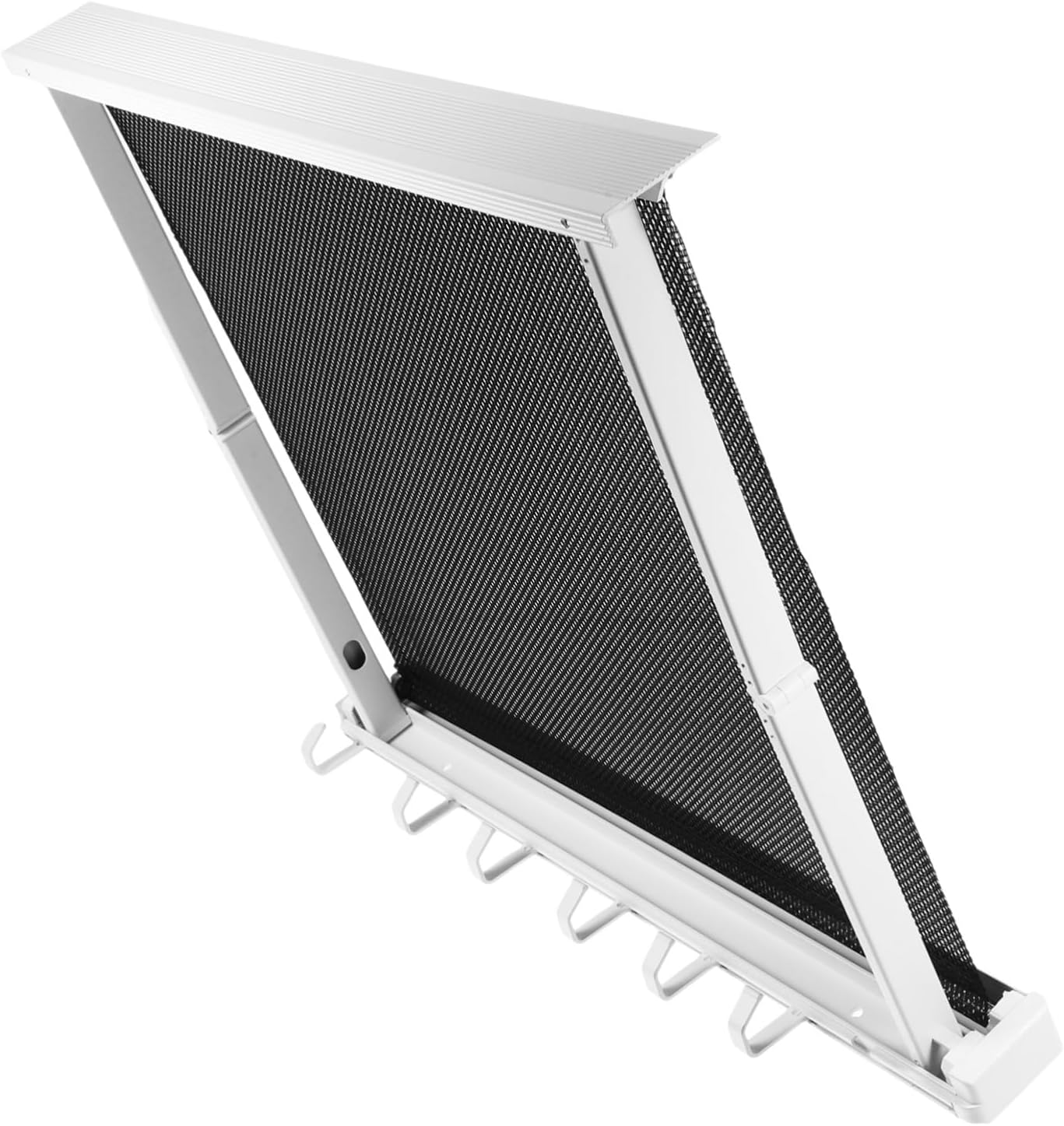 Garneck Laundry Drying Rack Foldable Wall-Mounted Retractable Extra Hooks for Small Spaces