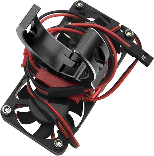 Miniatura 4 de 4985 1717 - Disipador de calor con motor sin escobillas, doble ventilador de refrigeración, compatible con 1/5 Traxxas X-Maxx Arrma RC Car (negro)