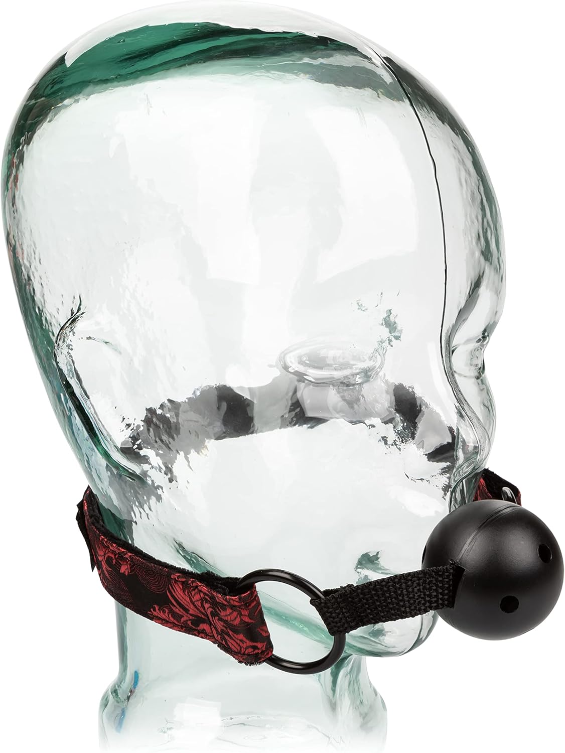 CalExotics Scandal Breathable Ball Gag with Cuffs – BDSM Fetish Play Toy Gag & Handcuff Set for Couples – Sexy Bondage Restraint Lingerie - Black