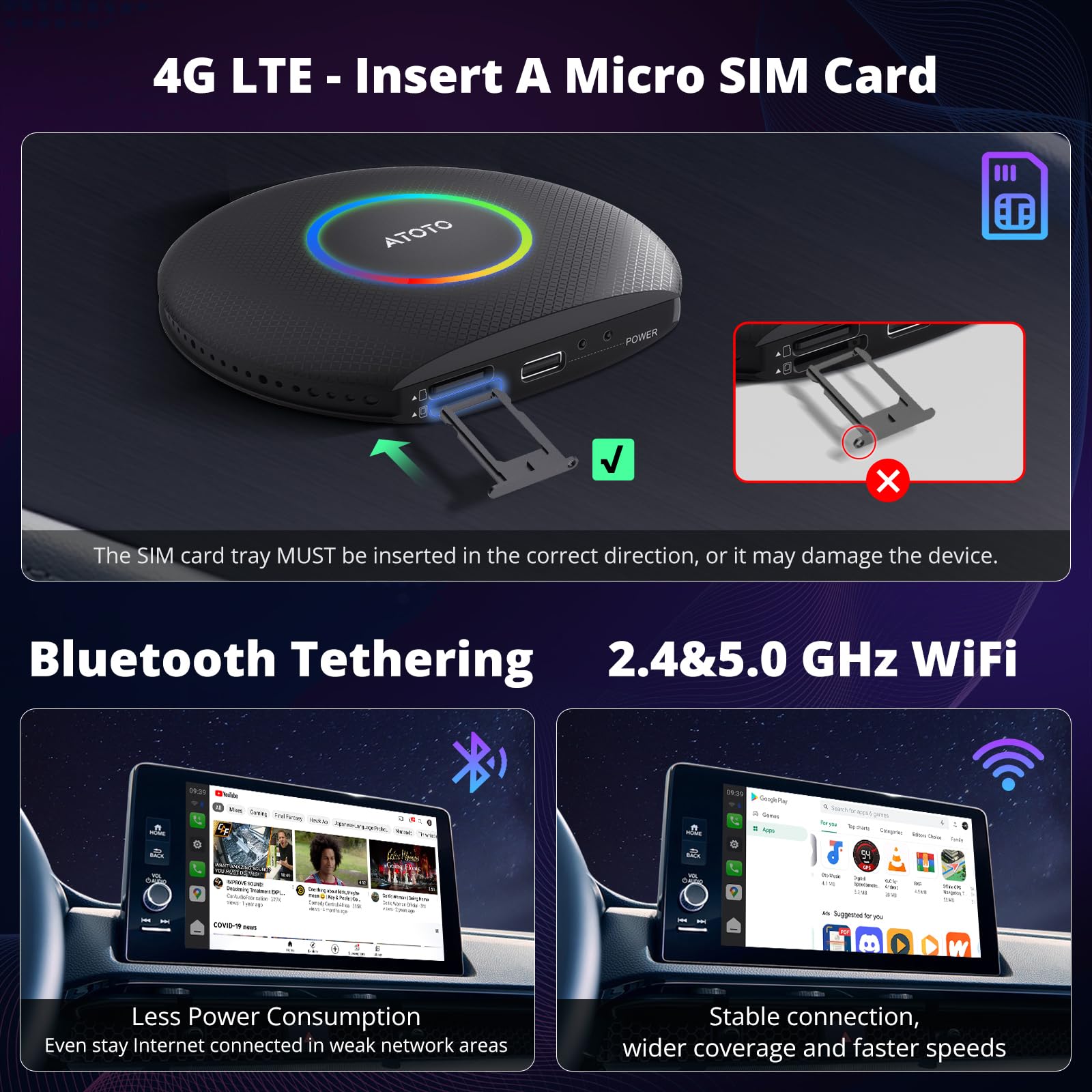 n*o様 MYATOTO CB6 Ai Box CarPlay/AndroidS ATOTO CB6 CarWave, Wireless Carplay Adapter