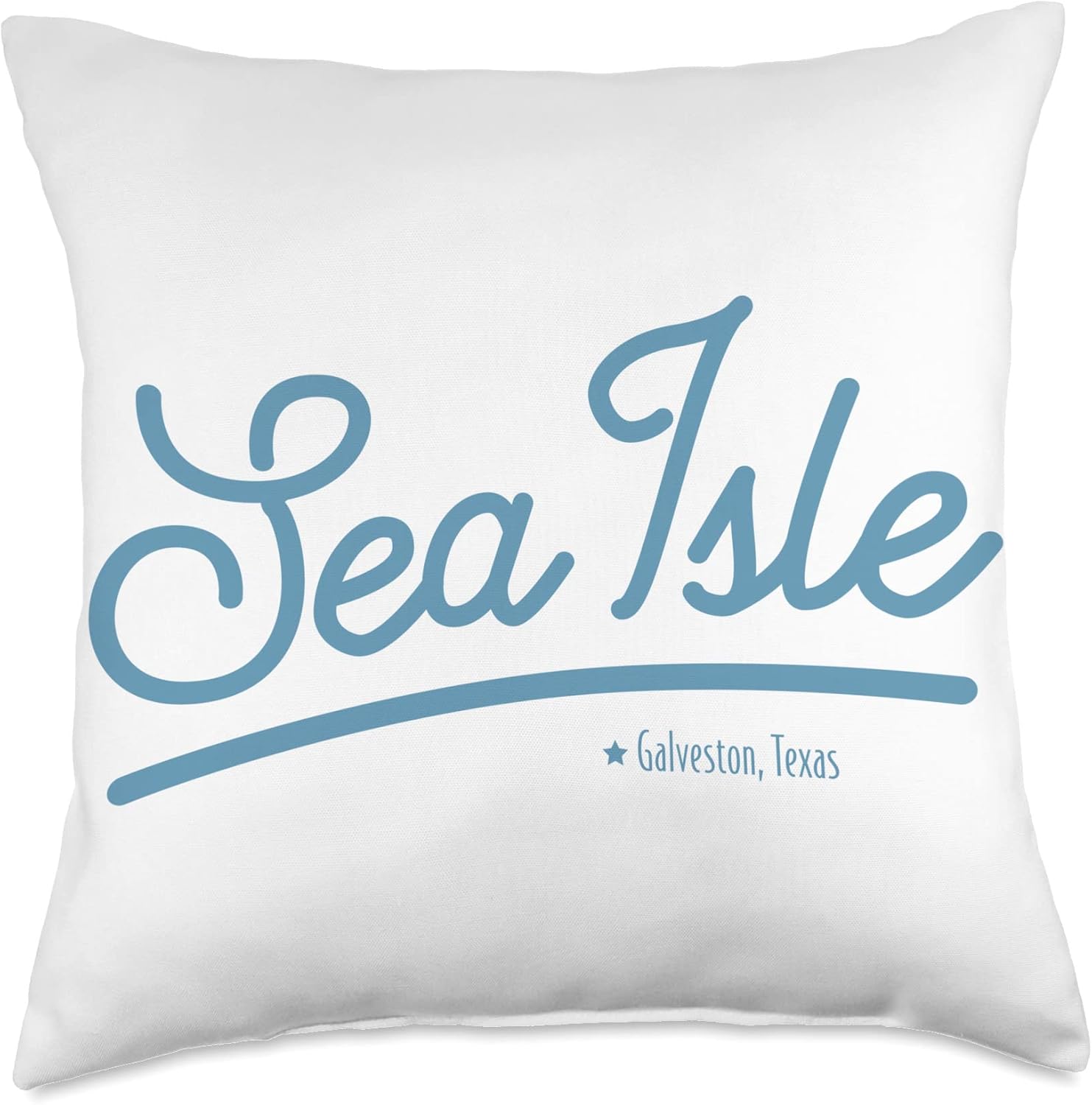 Sea Isle Galveston Texas Vintage Throw Pillow