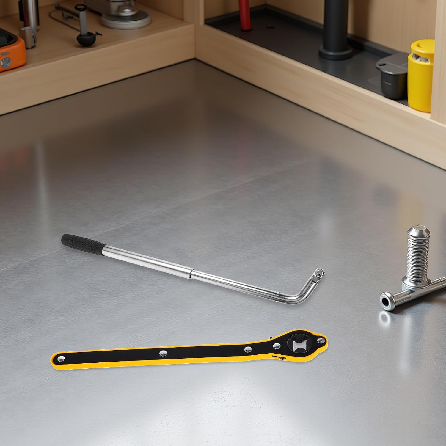 Telescoping Wheel Lug Nut Wrench for Car Tire Changes