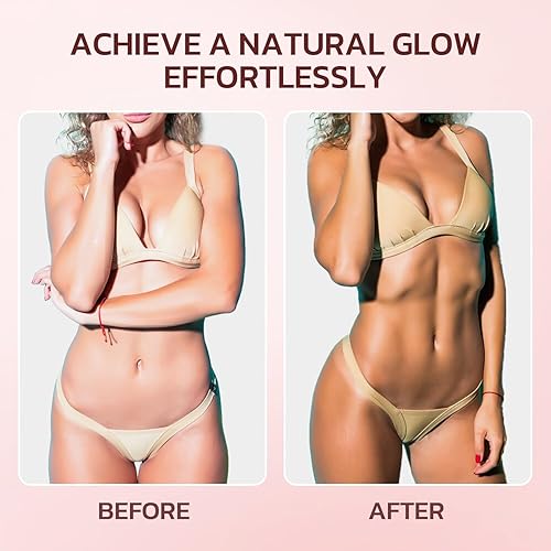 Miniatura 5 de Kit de manoplas de mousse Self Tanner  Espuma bronceadora sin sol con ácido hialurónico para hidratar, mousse bronceado falso impecable y sin rayas,