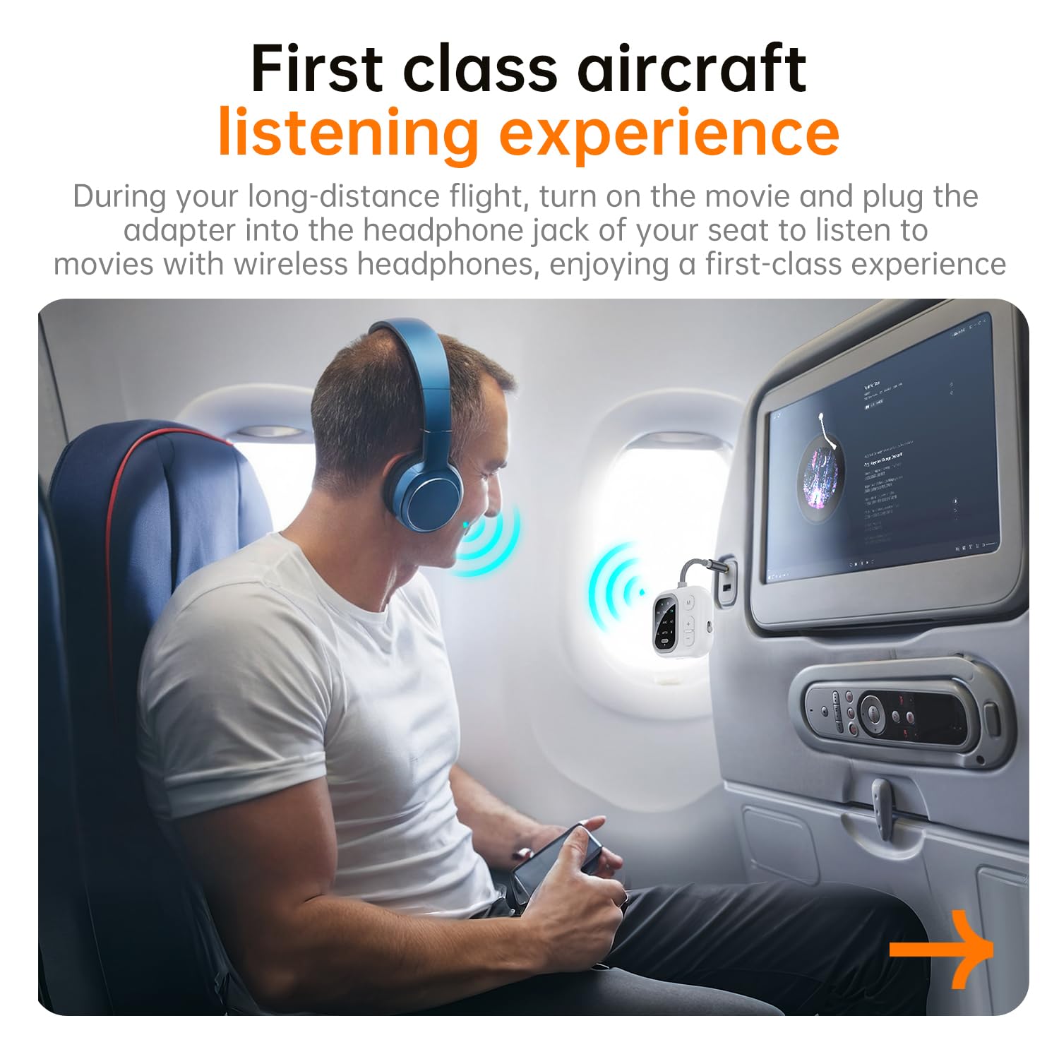 2 in 1 Trasmettitore e ricevitore Bluetooth 5.2 Adattatore Audio AUX 3,5 mm con 6 modalità di decodifica supporta connessione di 2 Cuffie adatto Bluetooth per TV Aereo Auto Impianto Stereo