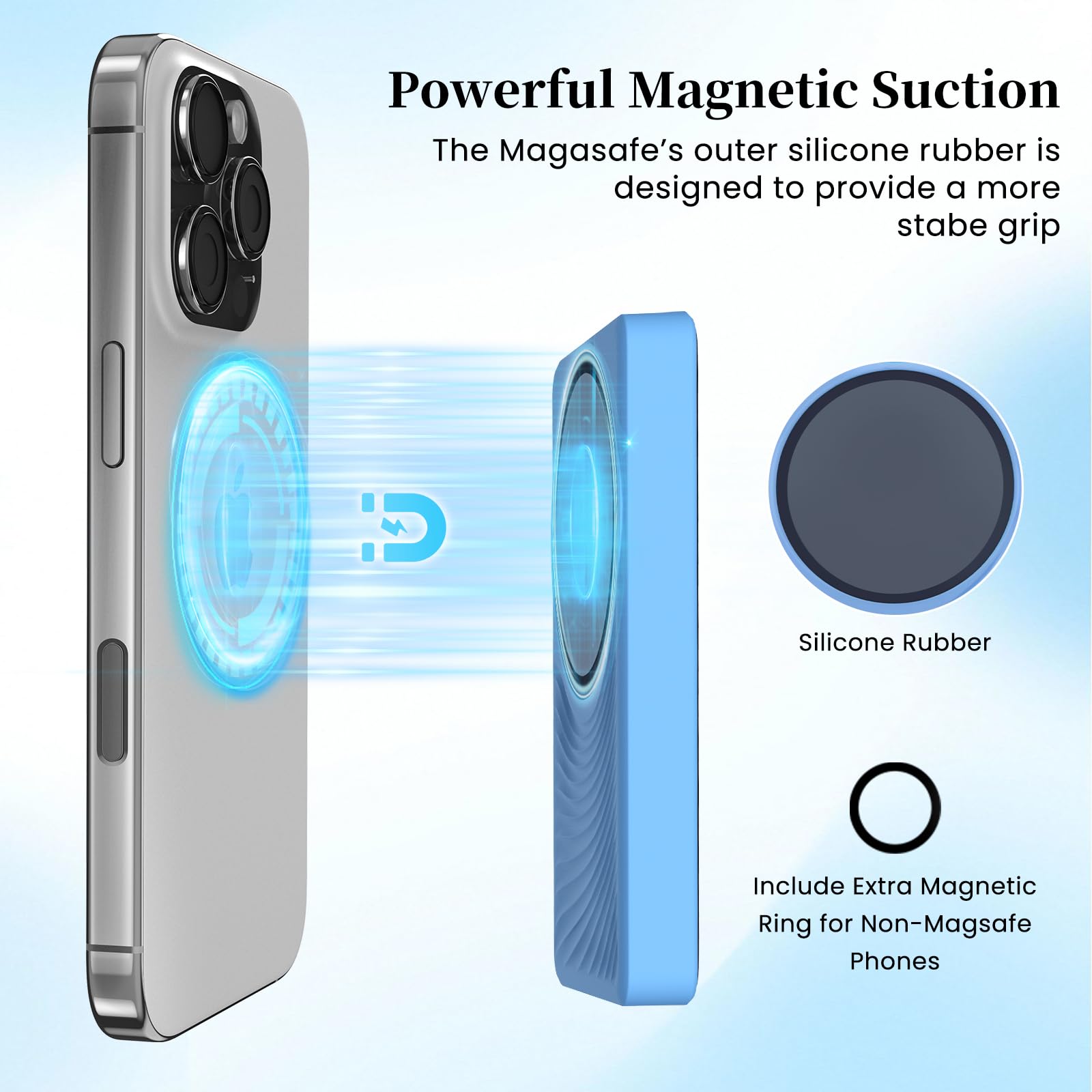 Écran de Moniteur Selfie pour Téléphone, 3 Niveaux de Luminosité, Télécommande Bluetooth 4K 60 fps, écran de Caméra Arrière pour Selfie/Vlog/LiveStream TK, Compatible avec iPhone et Android (Bleu)
