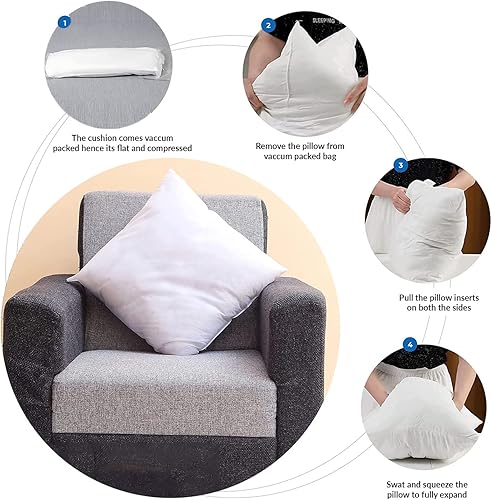 Miniatura 3 de Insertos de almohada con relleno hipoalergénico para sofá, funda de sofá, almohadas decorativas para cama, sofá y exteriores, rellenos de cojín