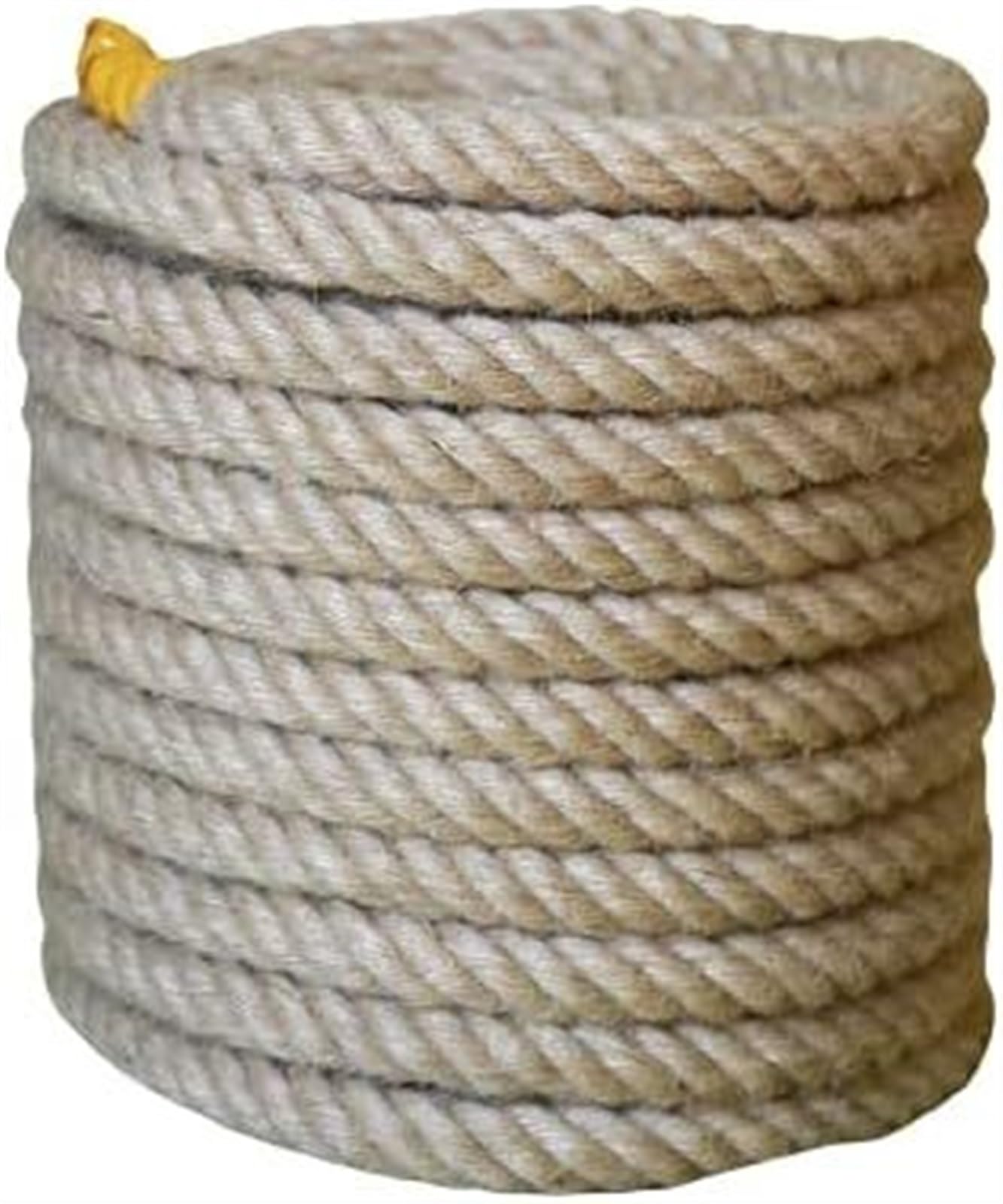 Bundling Craft Decor Corde épaisse en corde de jute naturelle, corde de jute naturelle de 18 mm, corde de chanvre torsadée robuste, artisanat et poteau à gratter for chat, décoration de camping (taill