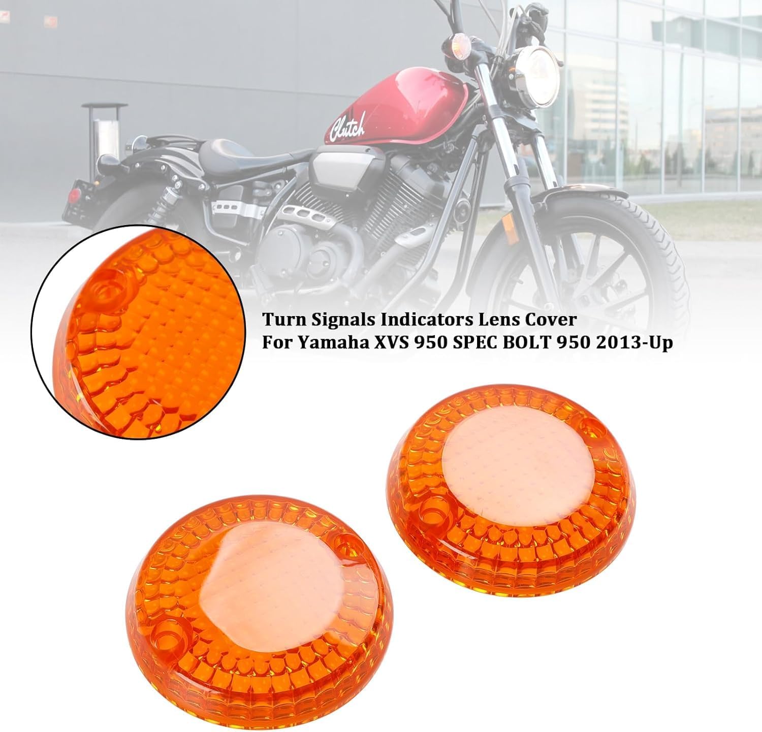 Amber Indicator Front/Rear Turn Signal Light For Yamaha Bolt XVS950 2014 15 16 17 18