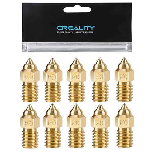 Creality - 10 boquillas de latón de 0.016 in para Ender 5 S1, piezas de impresora 3D de alta velocidad M6 0.016 in Kit de boquillas para Ender 5 S1,
