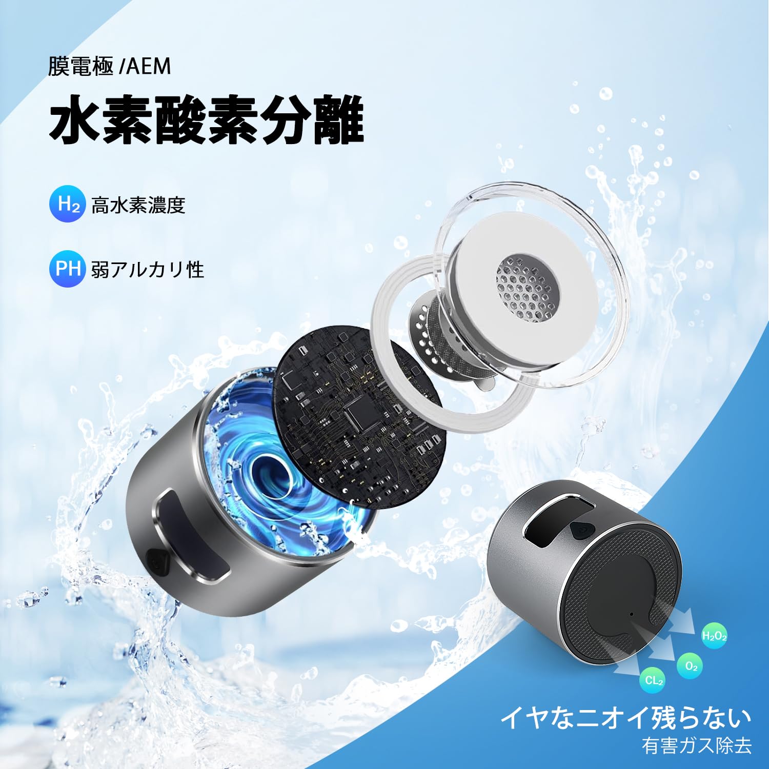 水素水生成器 5000PPB携帯式水素水 高濃度 水素イオンモード二つ付き 水素水生成器、5000PPB携帯式水素水 高濃度、水素イオンモード二つ付き