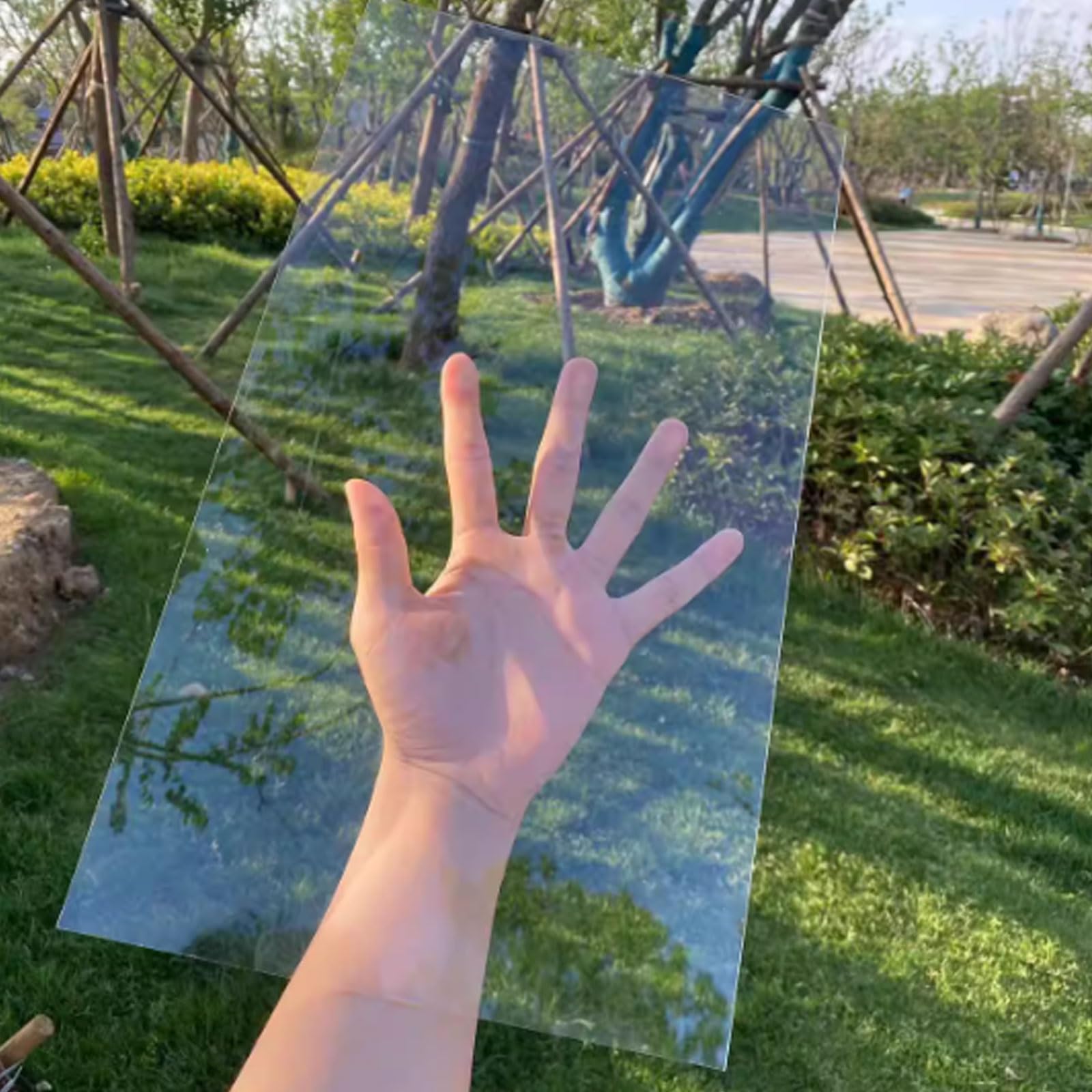 Policarbonato Placas Transparente para Invernadero, 1mm Techo de Metacrilato Plancha, Lámina de Metraquilato Plástico para Jardin Terraza Exterior(60x400cm)