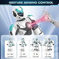 Vista 3 de VATOS Remote Control Robot for Kids Extra Large, 15.4" Programmable RC Robot Toy with Sing Dance, Gesture Sensing & Voice Control Rechargeable Smart