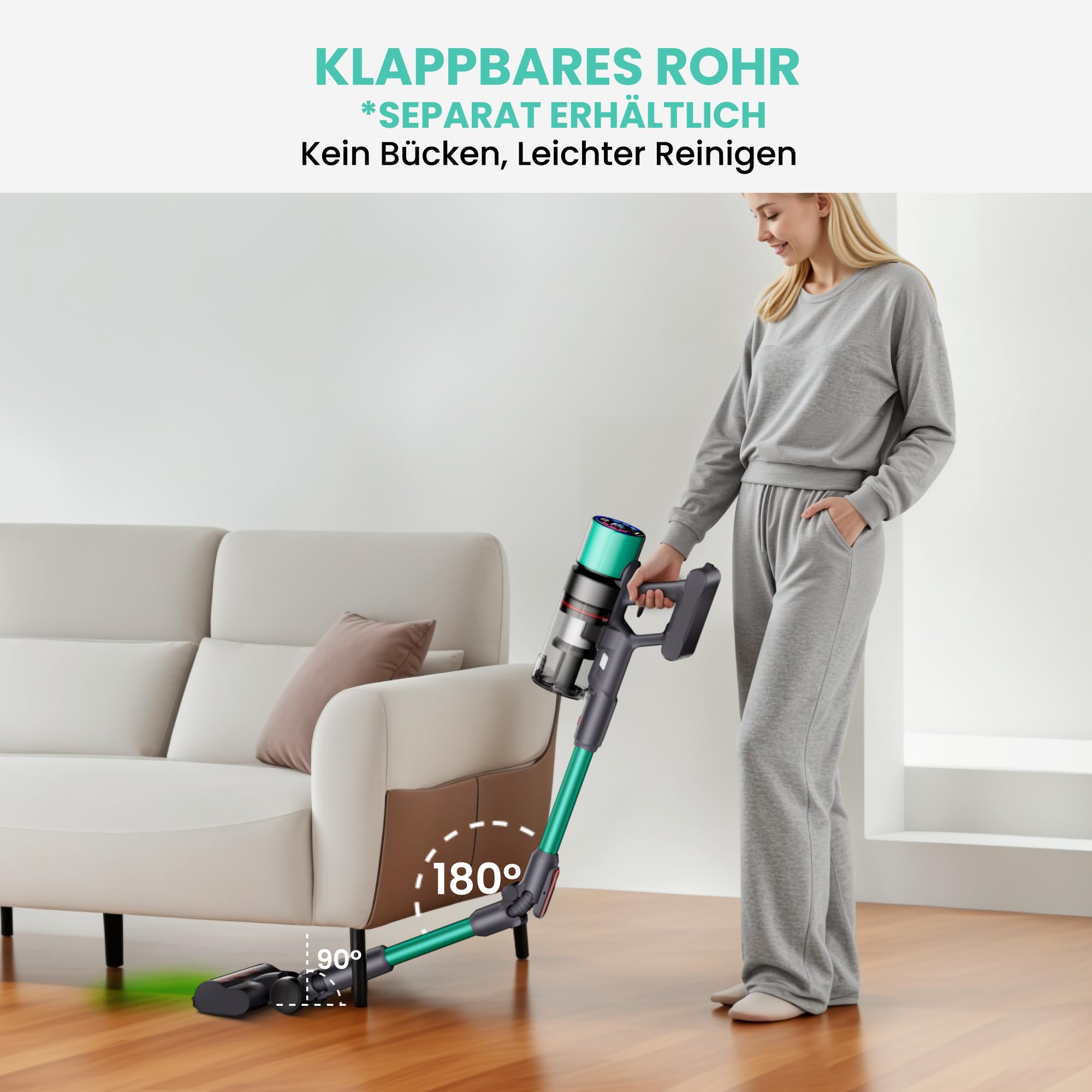 V5 Akku-Staubsauger Selbststehend, 55 kPa, 600 W, 80 Min | Kabelloser Staubsauger Mit AUTO-Modus, HEPA-Filter Und Anti-Tangle-System Für Teppiche, Hartböden Und Tierhaare