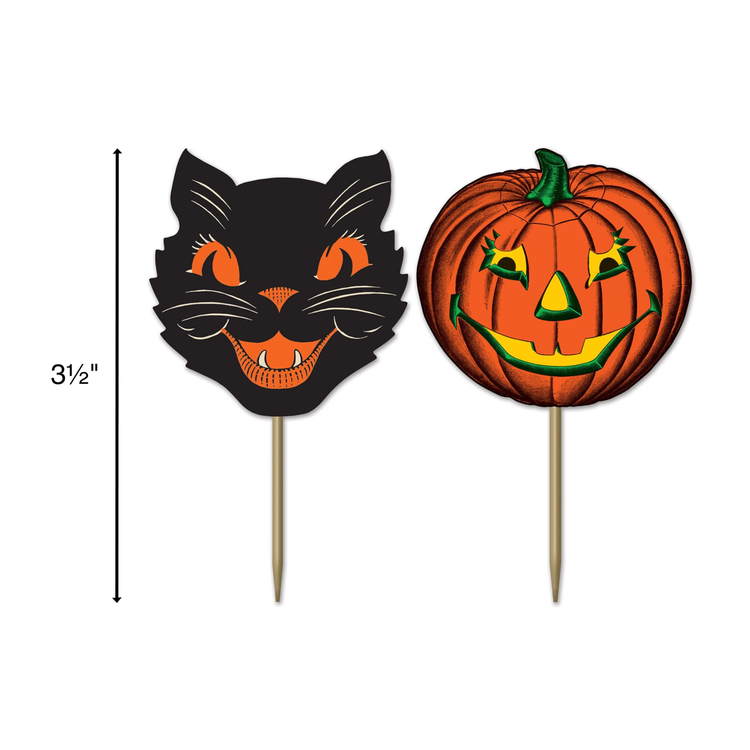 Beistle Happy Haunting - Set di decorazioni per dolci di Halloween | Include tovaglia in plastica, 50 stecchini per alimenti in cartoncino e 2 piatti da portata in plastica per tavoli da dessert
