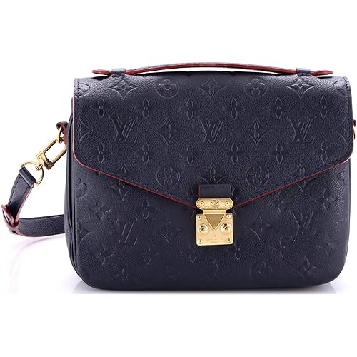 Louis Vuitton, Pre-Loved Pochette Metis Monogram Empreinte Leather, Blue