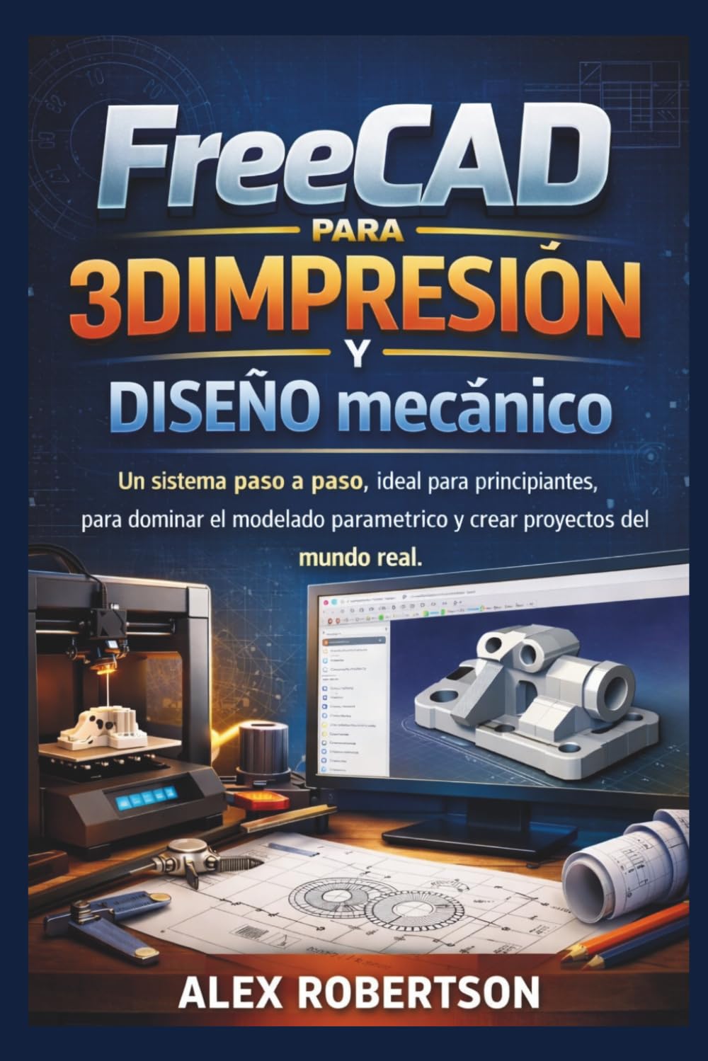FreeCAD para 3DImpresión y Diseño mecánico: Un sistema paso a paso, ideal para principiantes, para dominar el modelado paramétrico y crear proyectos del mundo real.