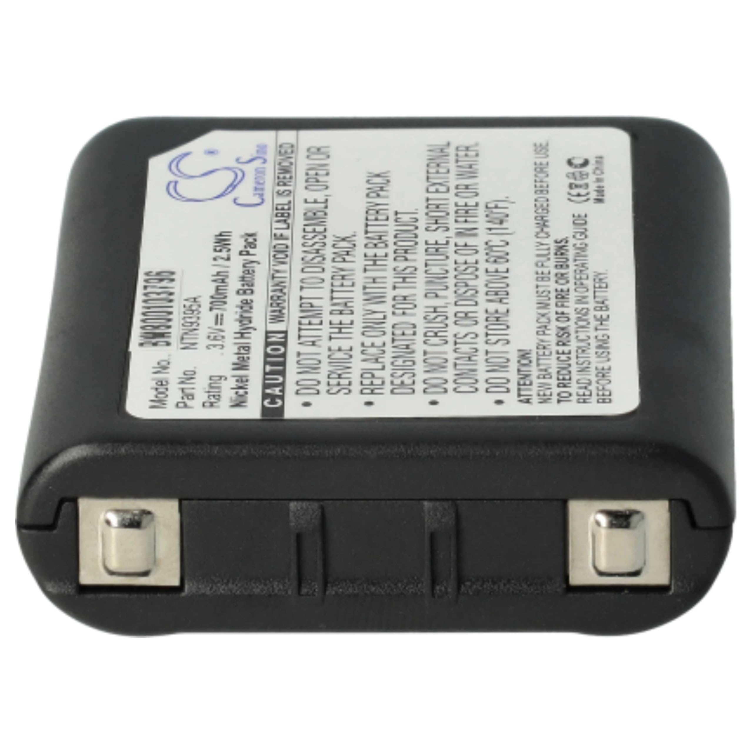 vhbw 2X batería Compatible con Motorola Talkabout T6550, T800, T8500, T6530, T82, T82 Extreme, T7100 Radio (700 mAh, 3,6 V, NiMH)