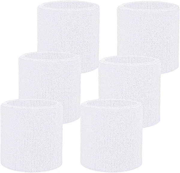Fecawd Wristbands Sweatbands for Men & Women, Breathable Tennis Wrist Bands Absorbent Sweat Band Multiuse Wristband for Basketball, Running, Gym, Working Out