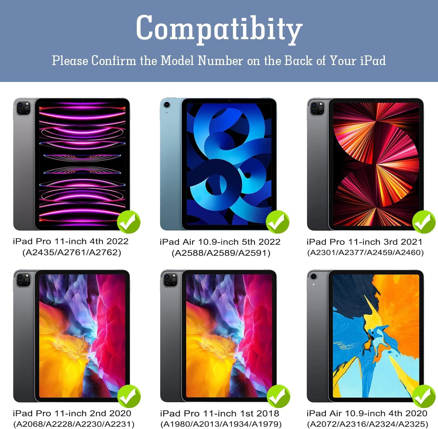 GGH Keyboard Case for iPad Pro 11 inch (4th/3rd/2nd/1st Gen),iPad Air 5th/4th Generation Case with Keyboard 10.9 inch,10 Color Backlight Bluetooth Keyboard with Pencil Holder,360° Rotatable Screen-RG - Image 2