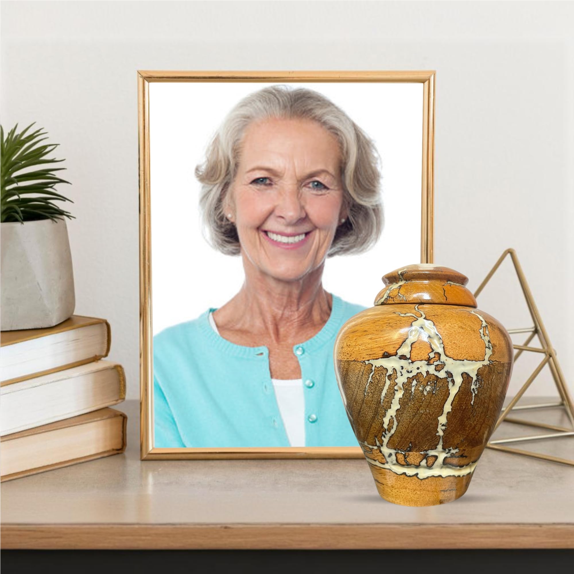 Urnas de madera para cenizas humanas adultas/machos – Urnas de madera para cenizas adultas hombre/hembra, urnas conmemorativas, capacidad de entierro: 15 pies cúbicos (pequeño: 4 x 4 x 5