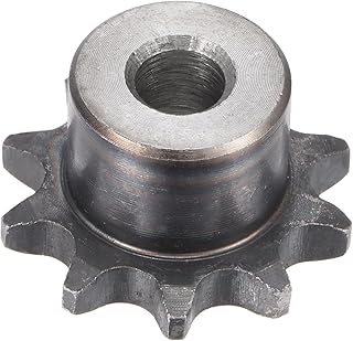uxcell 10 Teeth Sprocket Type B Single Strand 3/8" Pitch, 8mm Bore A3 Carbon Steel for ISO 06B