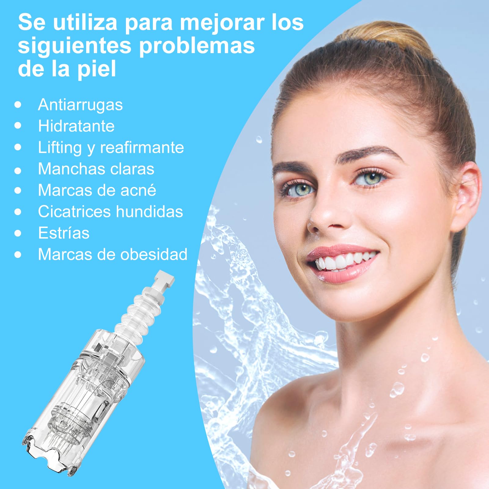 25 PCS Cartuchos Dermapen 36 Pins, Diseñados para el Lápiz de dr pen Ultima A10, Utilizado para Antienvejecimiento, Estiramiento de la Piel y Aclaración de Imperfecciones de la Piel