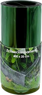 Schneckenbarriere mit Doppelfalz - 800 x 20 cm - Flexibler Schneckenzaun zum Pflanzenschutz - Giftfreie Schneckenabwehr Schneckenkragen Schneckenschutz Schneckensperre Schnecken Stopp Beetschutz