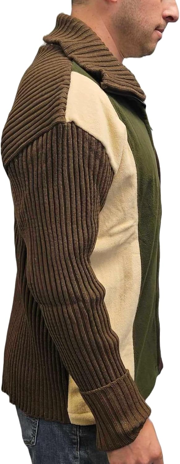 Mark Multicolor Full Zip Cardigan Turtleneck Sweater - Everyday Wear & Costume Jumper - 00s Christmas Movie Fan Gift