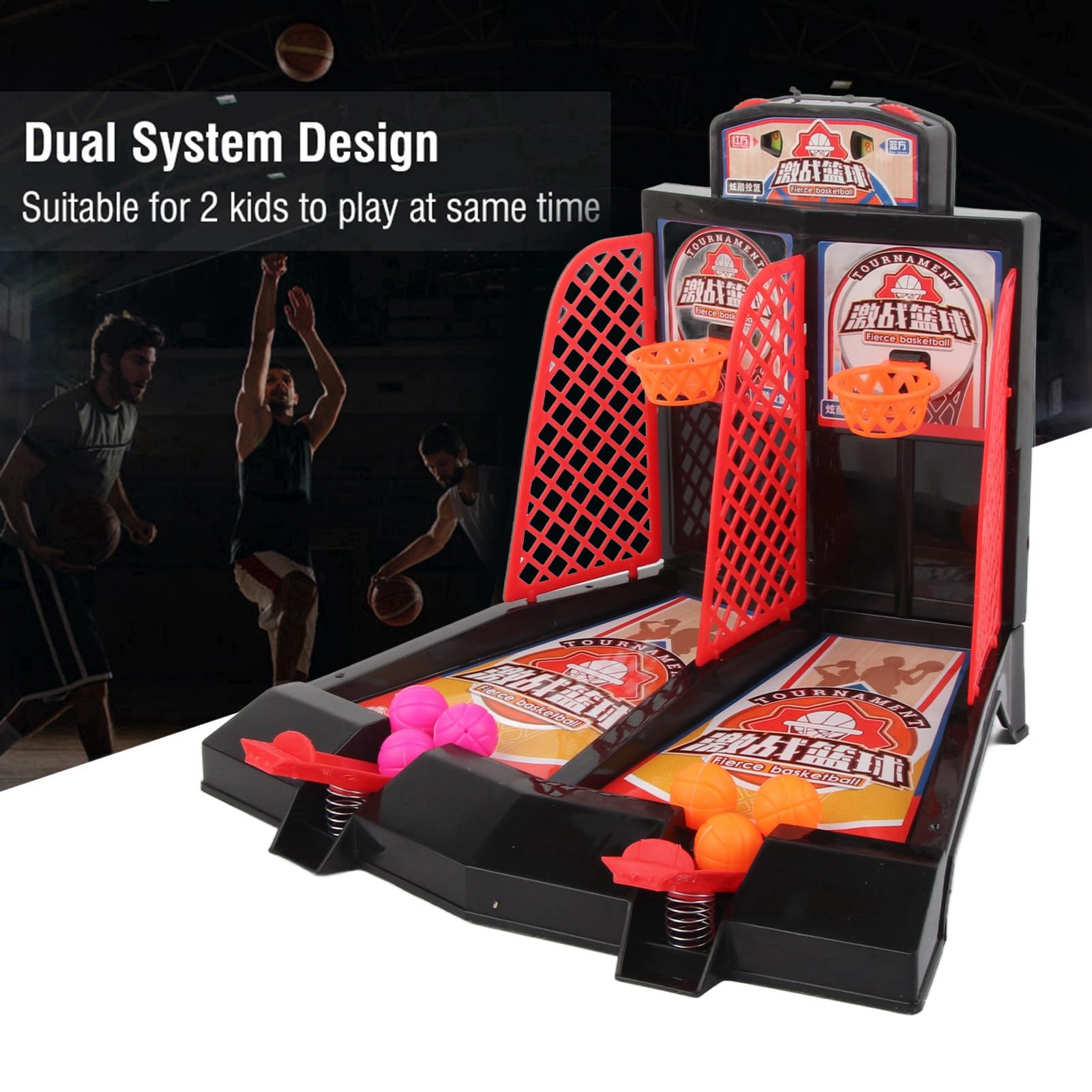Jeu De Basket-ball De Bureau – Plateau Avec Paniers – ABS – Portable – Pour Enfants Et Adultes – Coordination œil-main